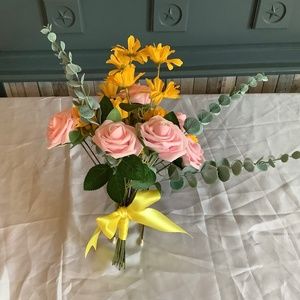Rose and daisy bridal bouquet…you choose color